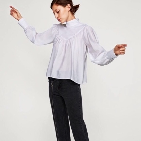 Zara High collar blouse - Picture 2 of 2